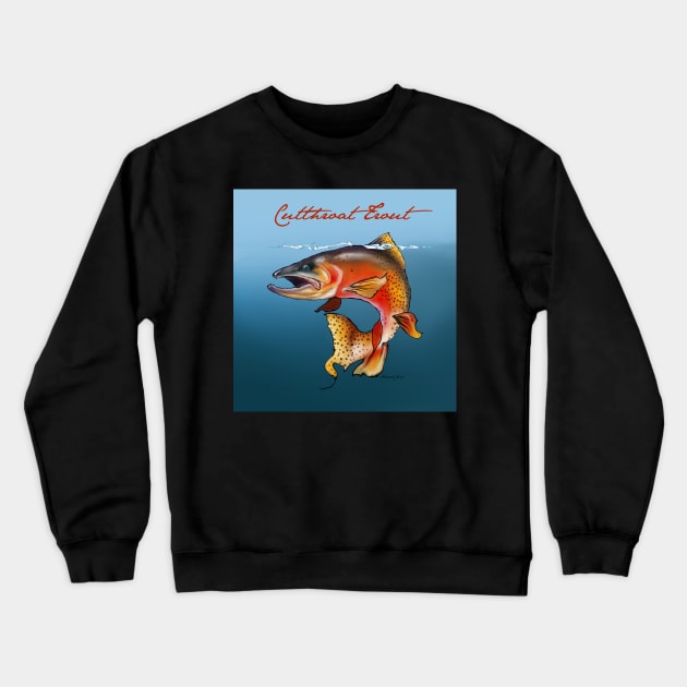 Cutthroat Trout II Crewneck Sweatshirt by MikaelJenei